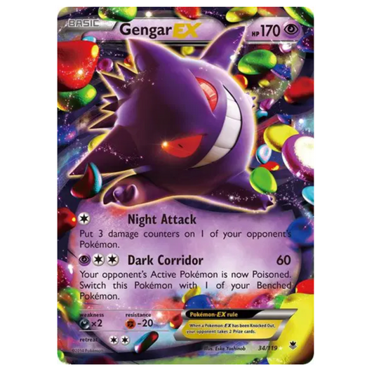 Pokemon TCG Gengar EX Phantom Forces 34/119