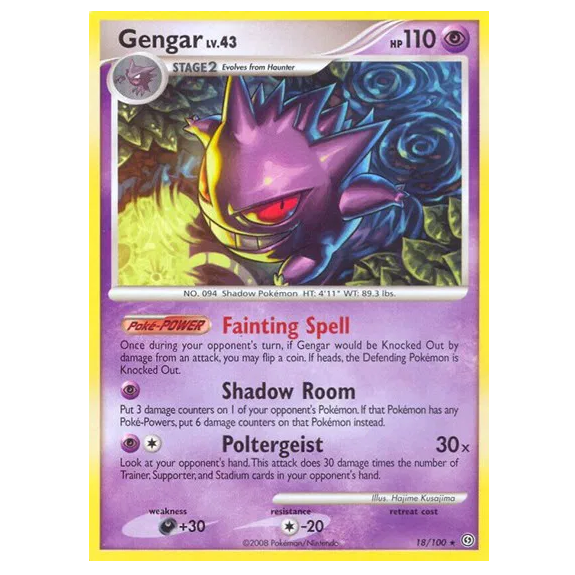 Pokemon TCG Gengar LV.43 Stormfront 18/100