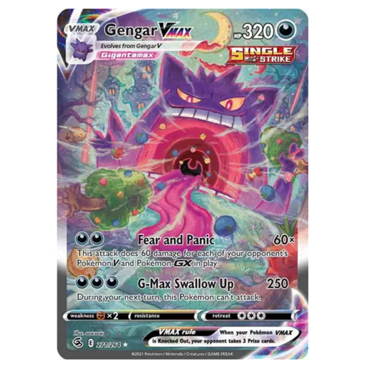 Pokemon TCG Gengar VMAX Fusion Strike 271/264