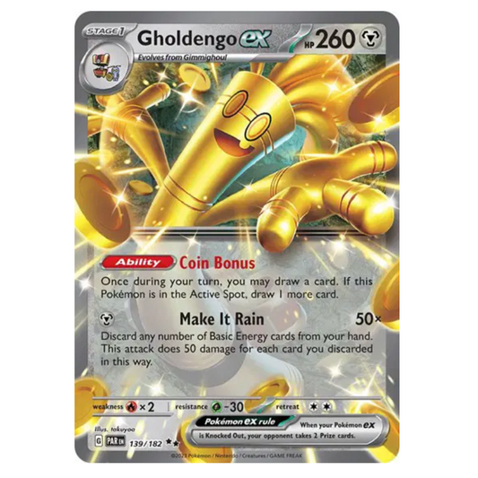 Pokemon TCG Gholdengo ex Paradox Rift 139/182