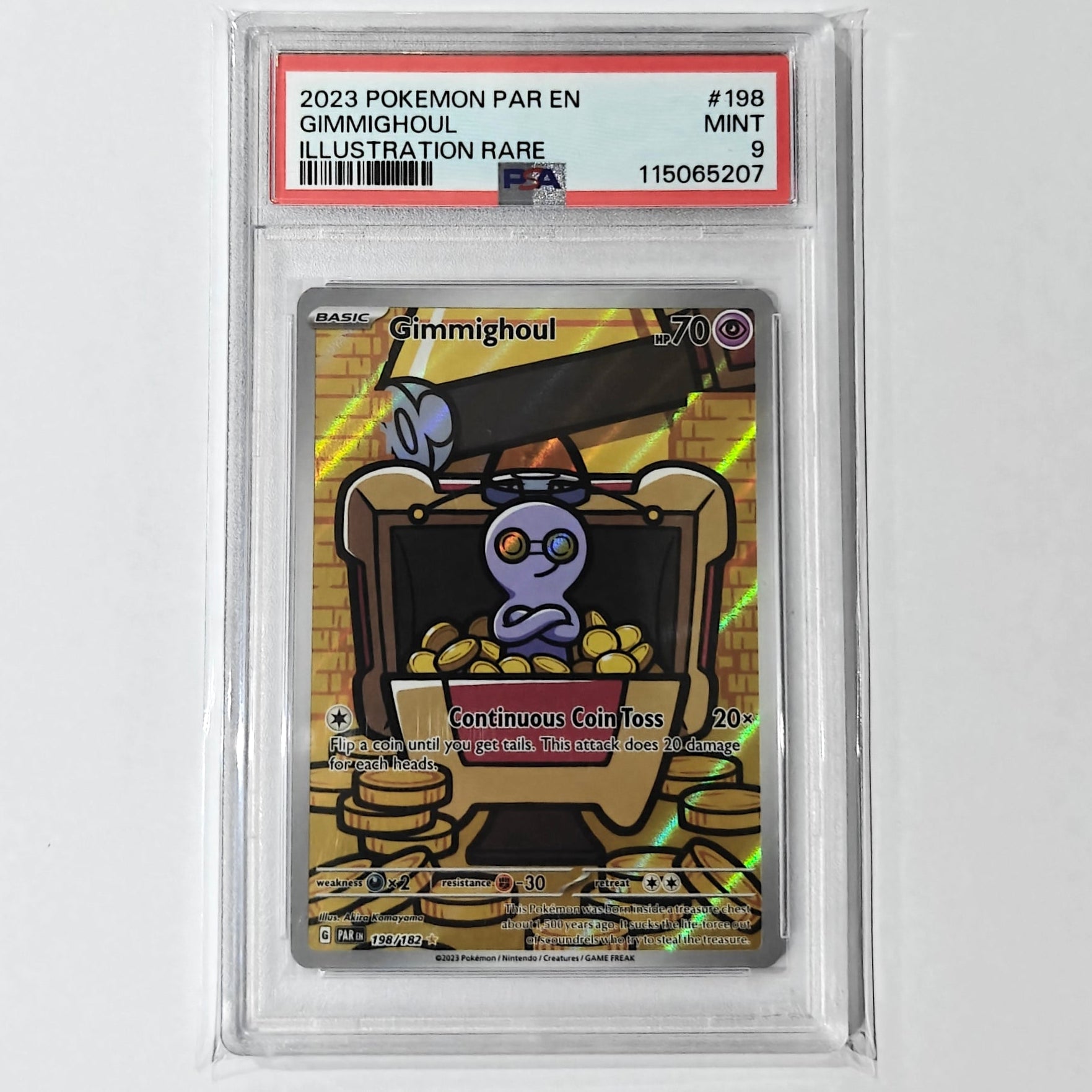 Pokemon TCG  Gimmighoul Paradox Rift 198/182 PSA 9