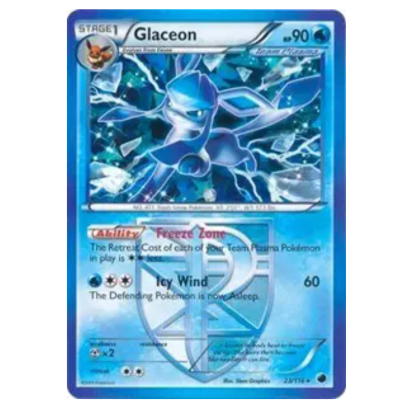 Pokemon TCG Glaceon *Reverse Holo* Plasma Freeze 23/116