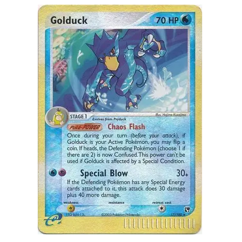Pokemon TCG Golduck *Reverse Holo* EX Sandstorm 17/100