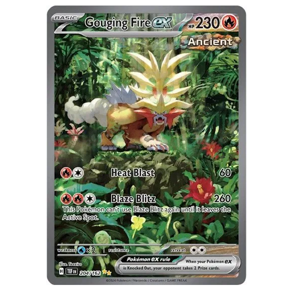 Pokemon TCG Gouging Fire ex Temporal Forces 204/162