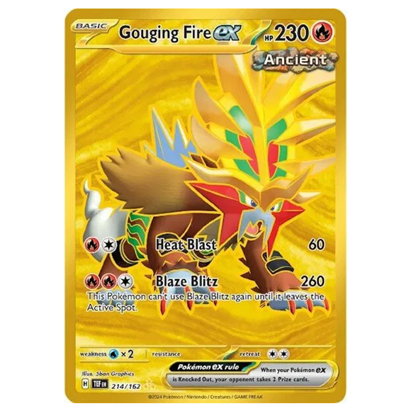 Pokemon TCG Gouging Fire ex Temporal Forces 214/162