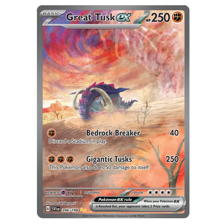 Pokemon TCG Great Tusk ex Scarlet & Violet 246/198