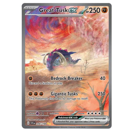 Pokemon TCG Great Tusk ex Scarlet & Violet 246/198