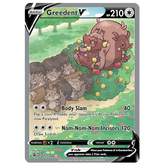 Pokemon TCG Greedent V Fusion Strike 257/264