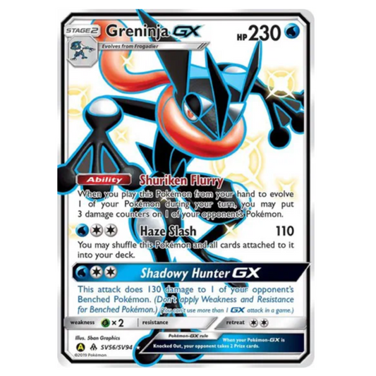 Pokemon TCG Greninja GX Hidden Fates SV56/SV94