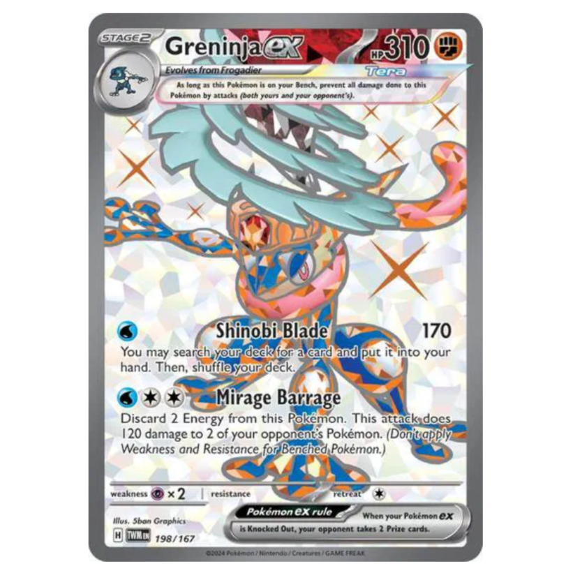 Pokemon TCG Greninja ex Twilight Masquerade 198/167