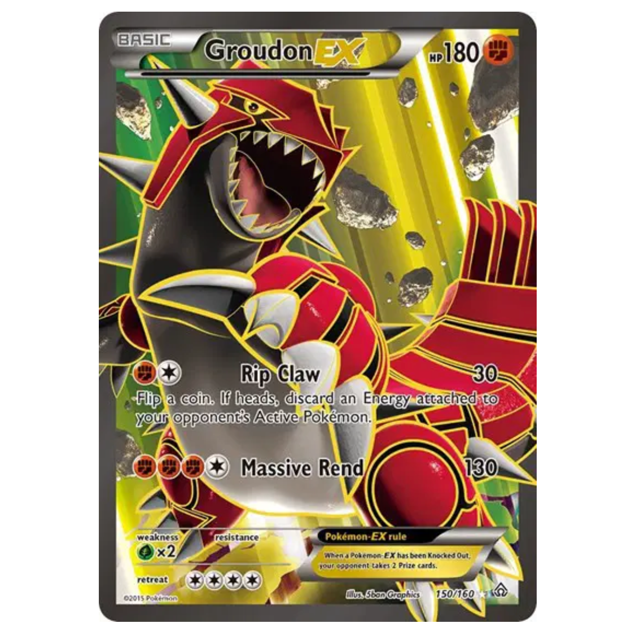 Pokemon TCG Groudon EX Primal Clash 150/160