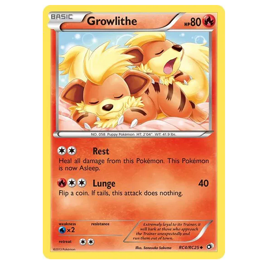 Pokemon TCG Growlithe Legendary Treasures RC4/RC25