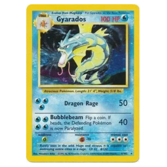 Pokemon TCG Gyarados *Holo* Base Set 6/102