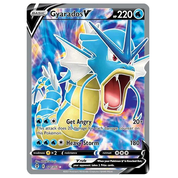 Pokemon TCG Gyarados V Evolving Skies 171/203