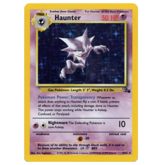 Pokemon TCG Haunter *Holo* Fossil 6/62