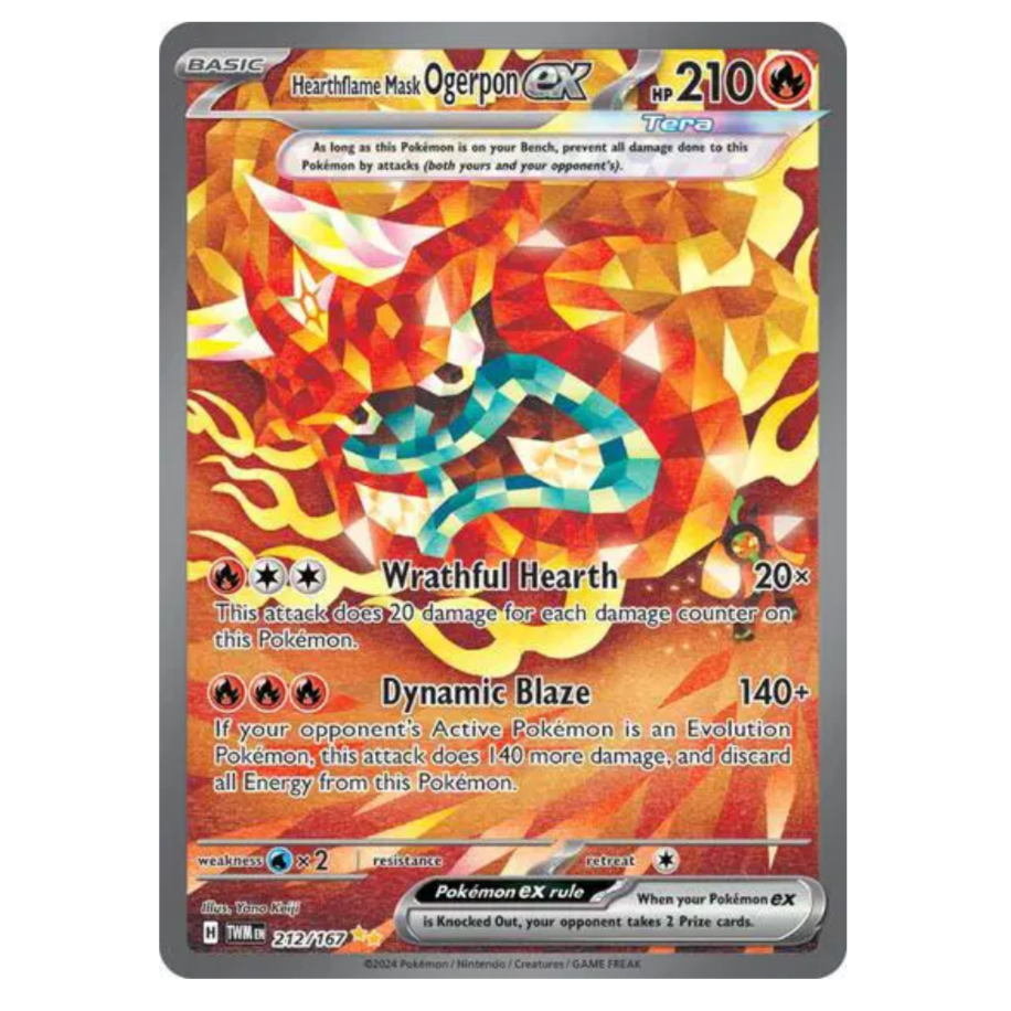 Pokemon TCG Hearthflame Mask Ogerpon ex Twilight Masquerade 212/167