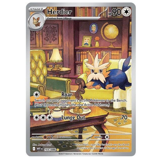 Pokemon TCG Herdier White Flare 155/086