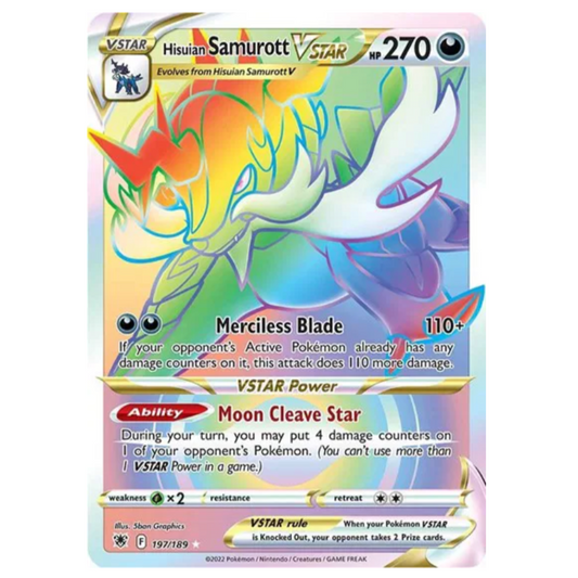 Pokemon TCG Hisuian Samurott VSTAR Astral Radiance 197/189