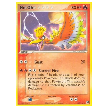 Pokemon TCG Ho-Oh EX Unseen Forces 27/115