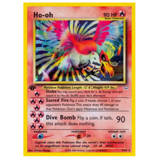 Pokemon TCG Ho-Oh Neo Revelation 7/64