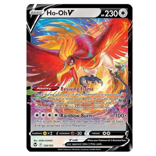 Pokemon TCG Ho-Oh V Silver Tempest 140/195