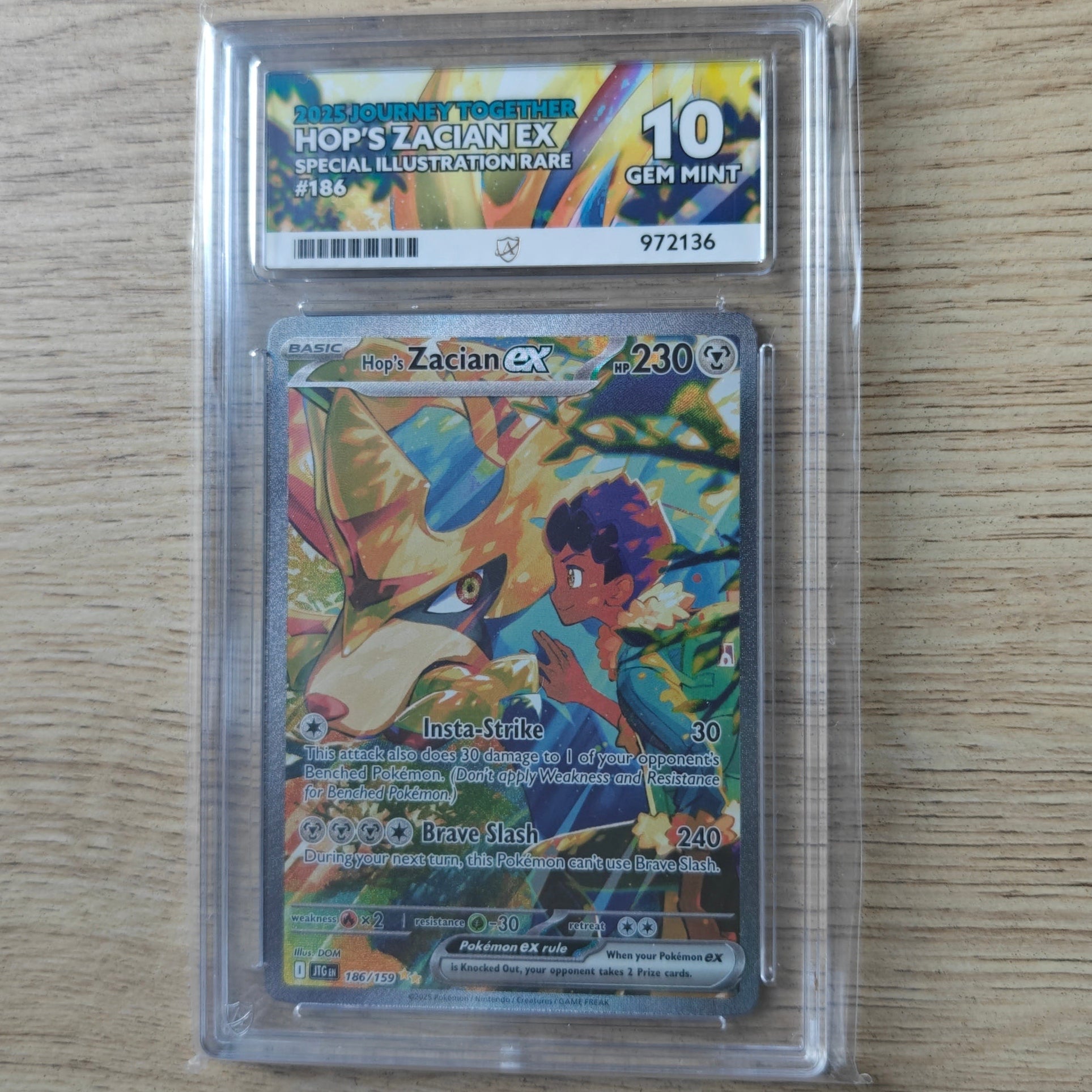 Pokemon TCG Hop's Zacian ex Journey Together 186/159 (ACE 10)