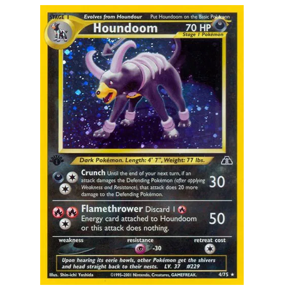 Pokemon TCG Houndoom 1st Edition Neo Discovery 4/75