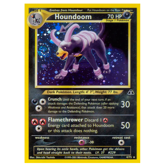 Pokemon TCG Houndoom Neo Discovery 4/75