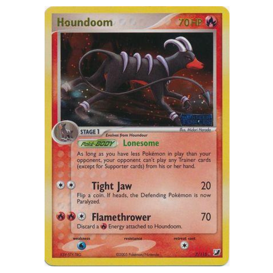 Pokemon TCG Houndoom *Reverse Holo* EX Unseen Forces 7/115