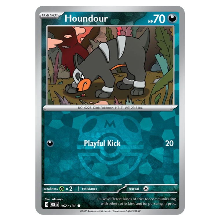 Pokemon TCG Houndour *Master Ball* Prismatic Evolutions 062/131