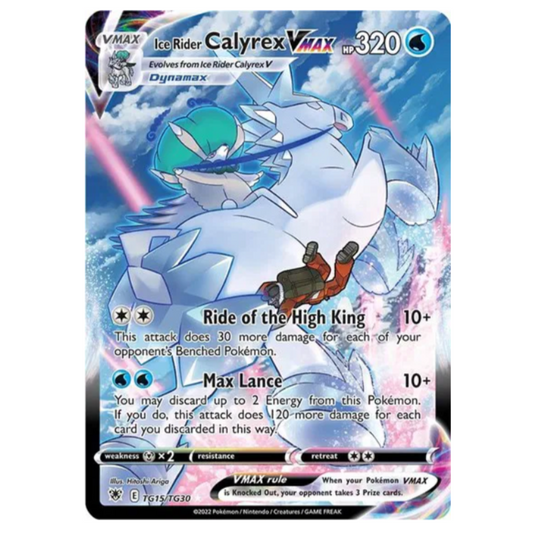 Pokemon TCG Ice Rider Calyrex VMAX Astral Radiance TG15