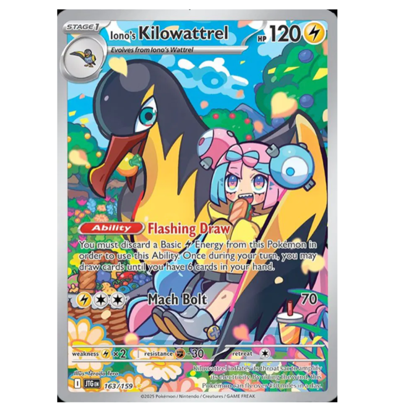 Pokemon TCG Iono’s Kilowattrel Journey Together 163/159
