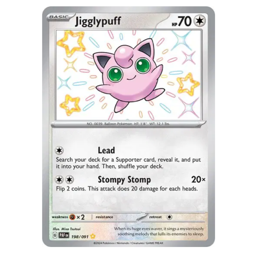 Pokemon TCG Jigglypuff *Baby Shiny* Paldean Fates 198/091