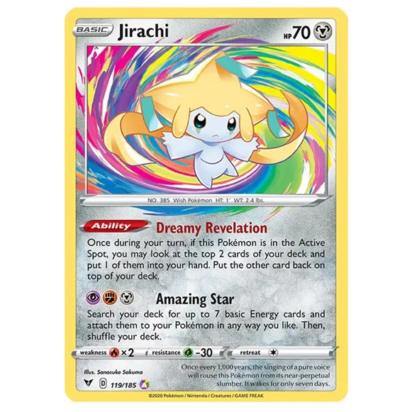 Pokemon TCG Jirachi *Amazing Rare* Vivid Voltage 119/185