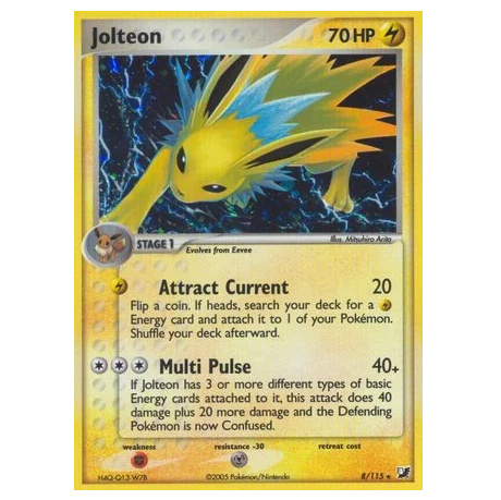 Pokemon TCG Jolteon *Holo* EX Unseen Forces 8/115