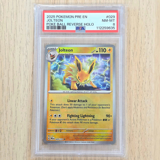 Pokemon TCG Jolteon *Poke Ball* Prismatic Evolution 029/131 (PSA 8)