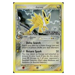 Pokemon TCG Jolteon *Reverse Holo* EX Delta Species 7/113