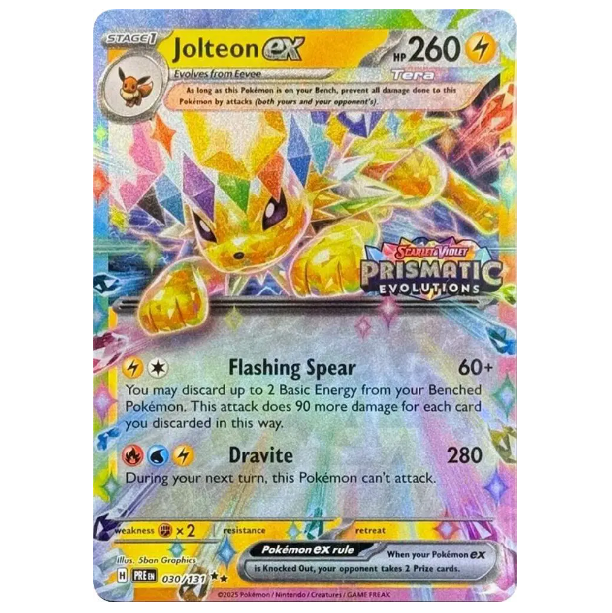 Pokemon TCG Jolteon ex Prismatic Evolutions 030/131 *Stamped*