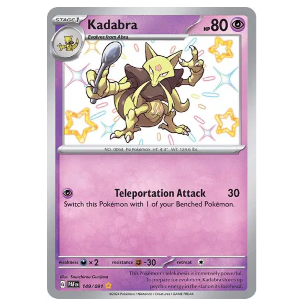 Pokemon TCG Kadabra *Baby Shiny* Paldean Fates 149/091
