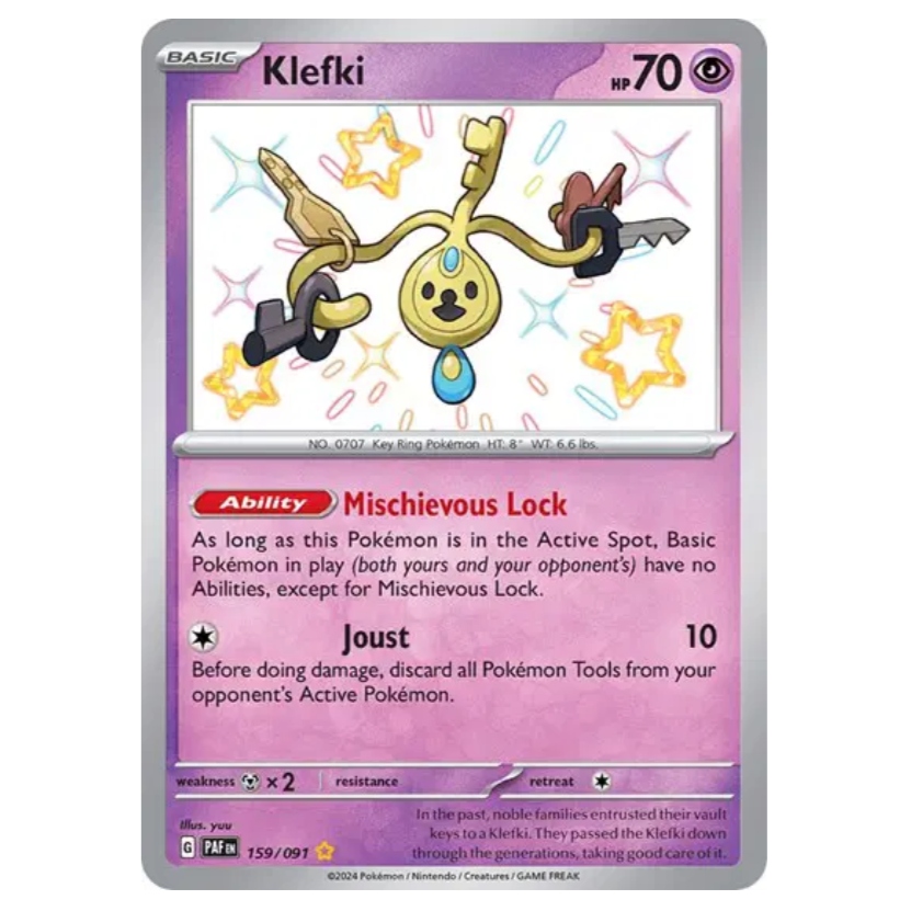 Pokemon TCG Klefki *Baby Shiny* Paldean Fates 159/091
