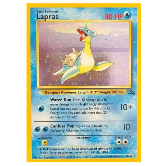 Pokemon TCG Lapras Fossil 10/62