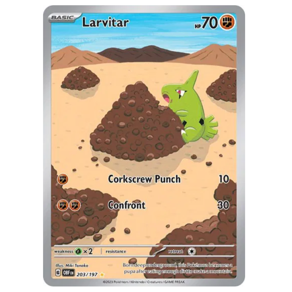 Pokemon TCG Larvitar Obsidian Flames 203/197