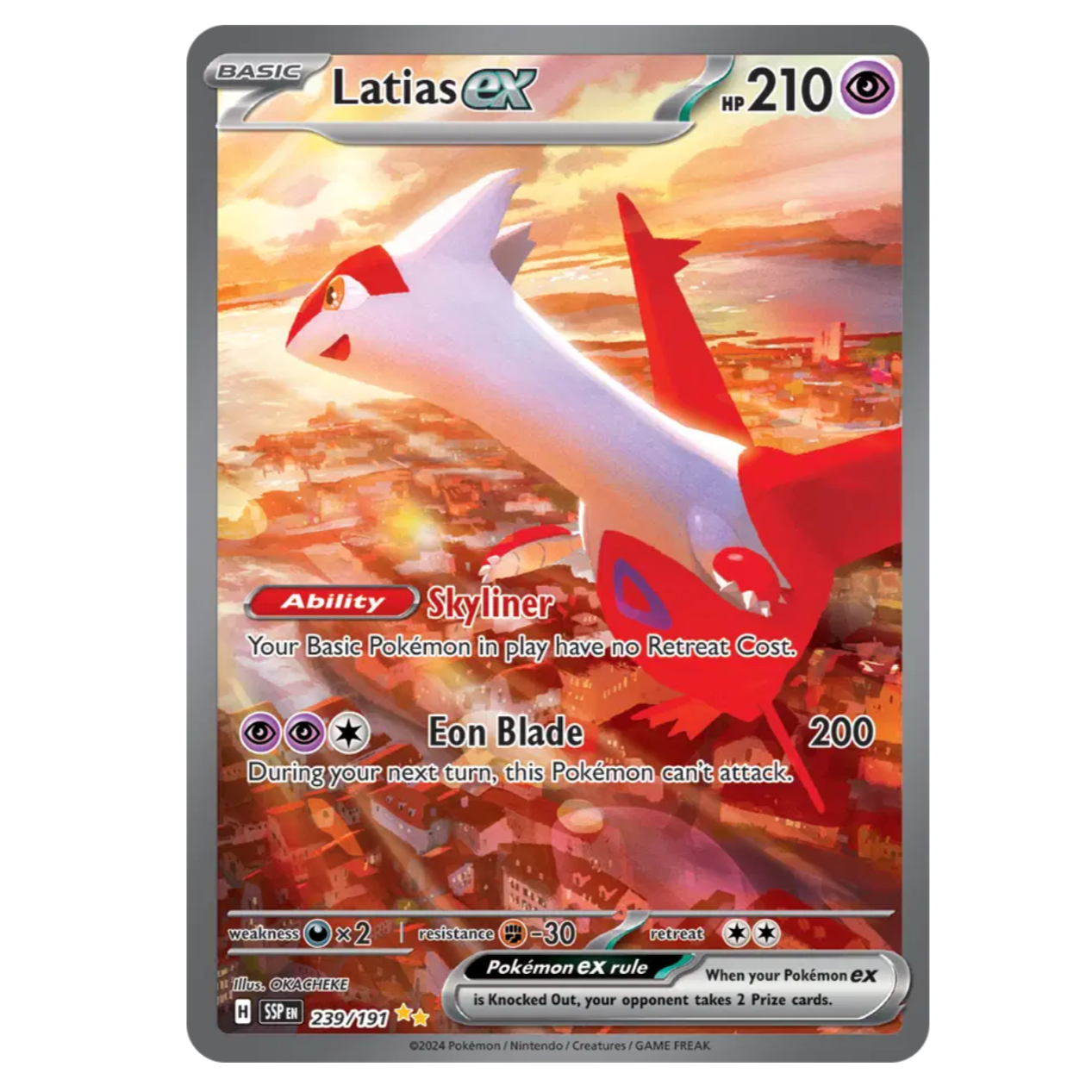 Pokemon TCG Latias EX Surging Sparks 239/191