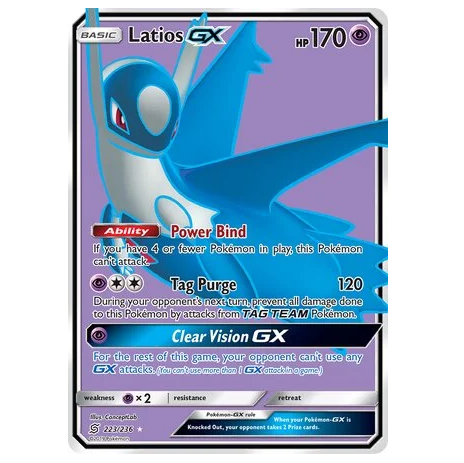 Pokemon TCG Latios GX Unified Minds 223/236