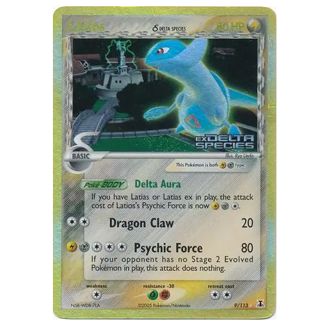 Pokemon TCG Latios *Reverse Holo* EX Delta Species 9/113
