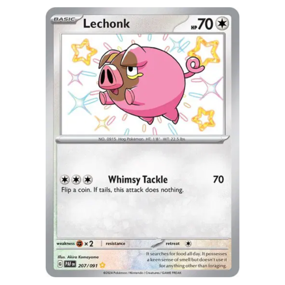 Pokemon TCG Lechonk *Baby Shiny* Paldean Fates 207/091