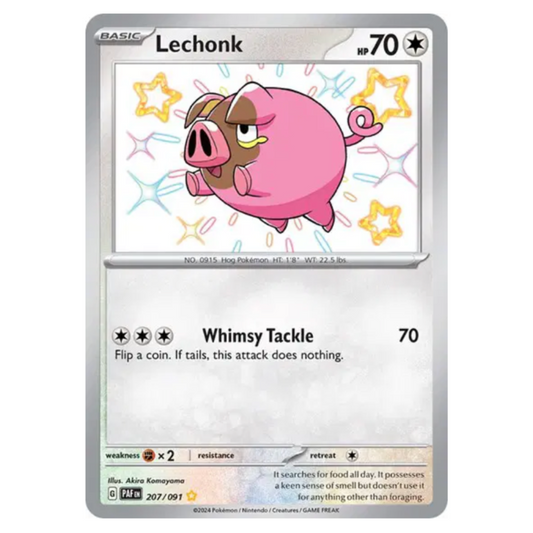 Pokemon TCG Lechonk *Baby Shiny* Paldean Fates 207/091
