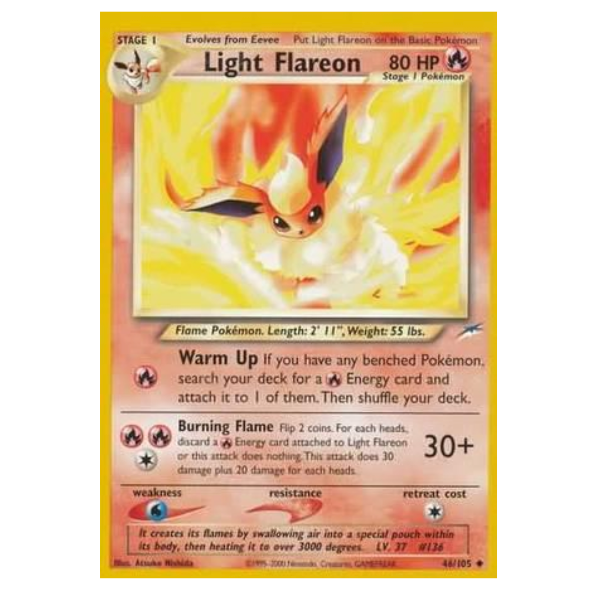 Pokemon TCG Light Flareon Neo Destiny 46/105