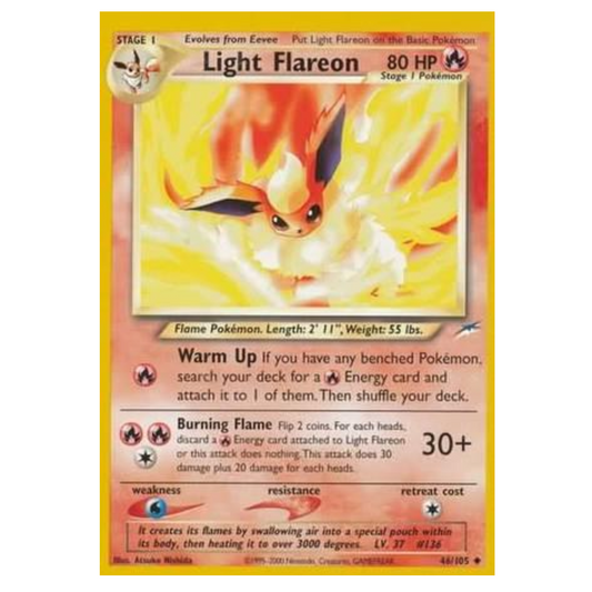 Pokemon TCG Light Flareon Neo Destiny 46/105