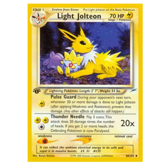 Pokemon TCG Light Jolteon Neo Destiny 48/105